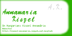 annamaria kiszel business card